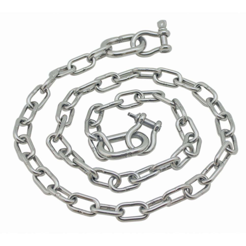 1/4 x 4 Stainless Steel with 5/16 Shackles Extreme Max 3006.6578 BoatTector Anchor Chain 