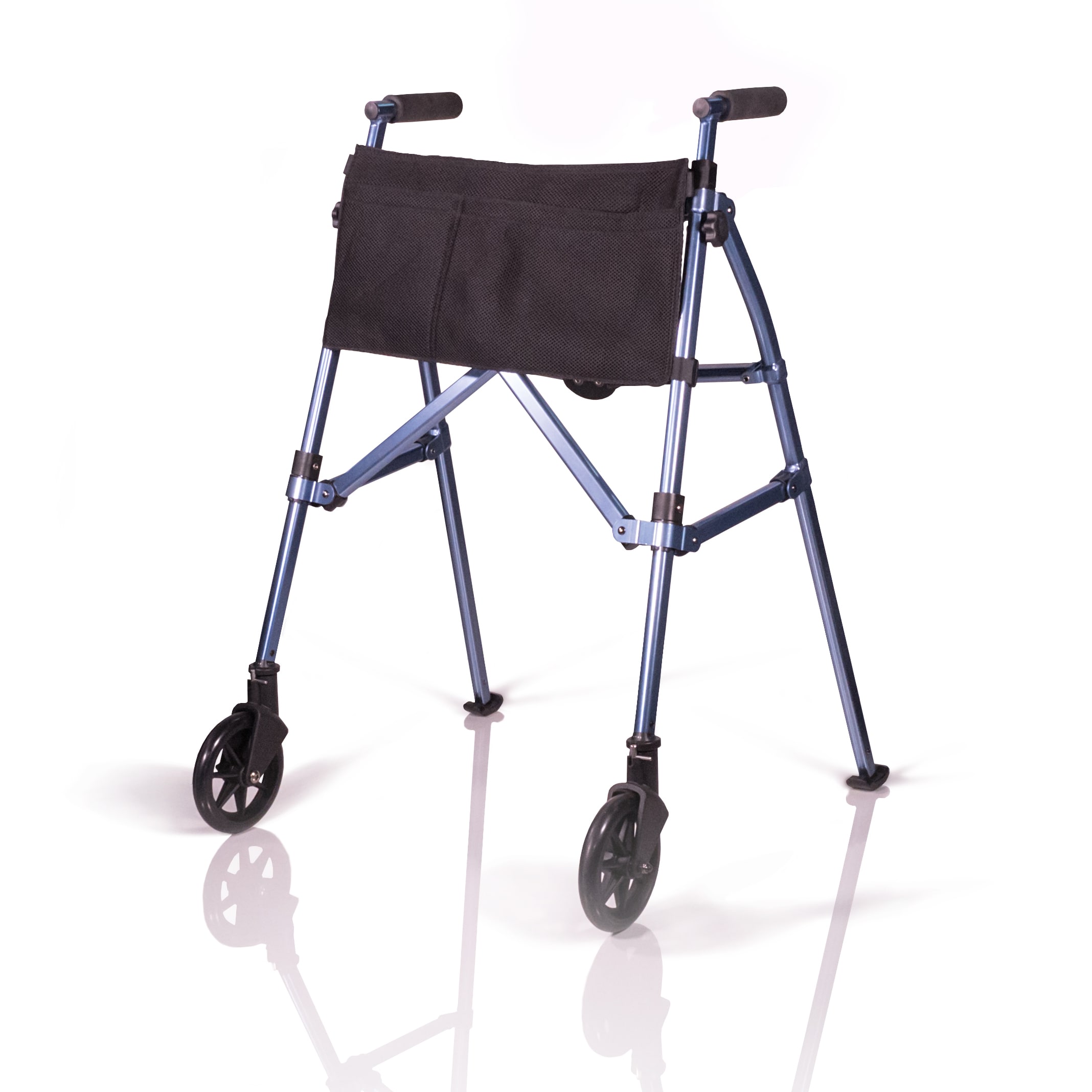 Stander EZ Fold-N-Go Walker, Lightweight Folding Mobility Rolling Walker  for Seniors, Cobalt Blue in the Walkers, Wheelchairs  Rollators department  at Lowes.com