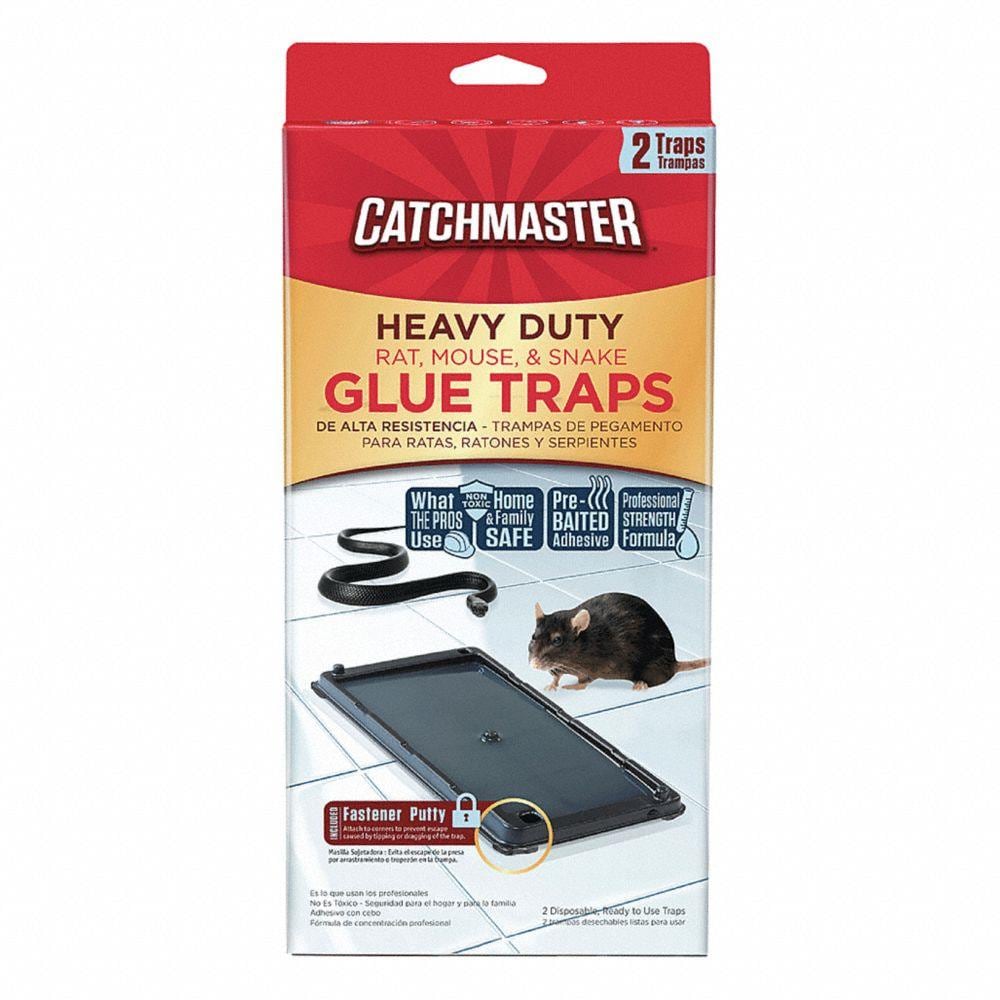 Rodent Rat Mouse Glue Traps 2 Pack Catchmaster Rat Mouse Snake Glue Boards 