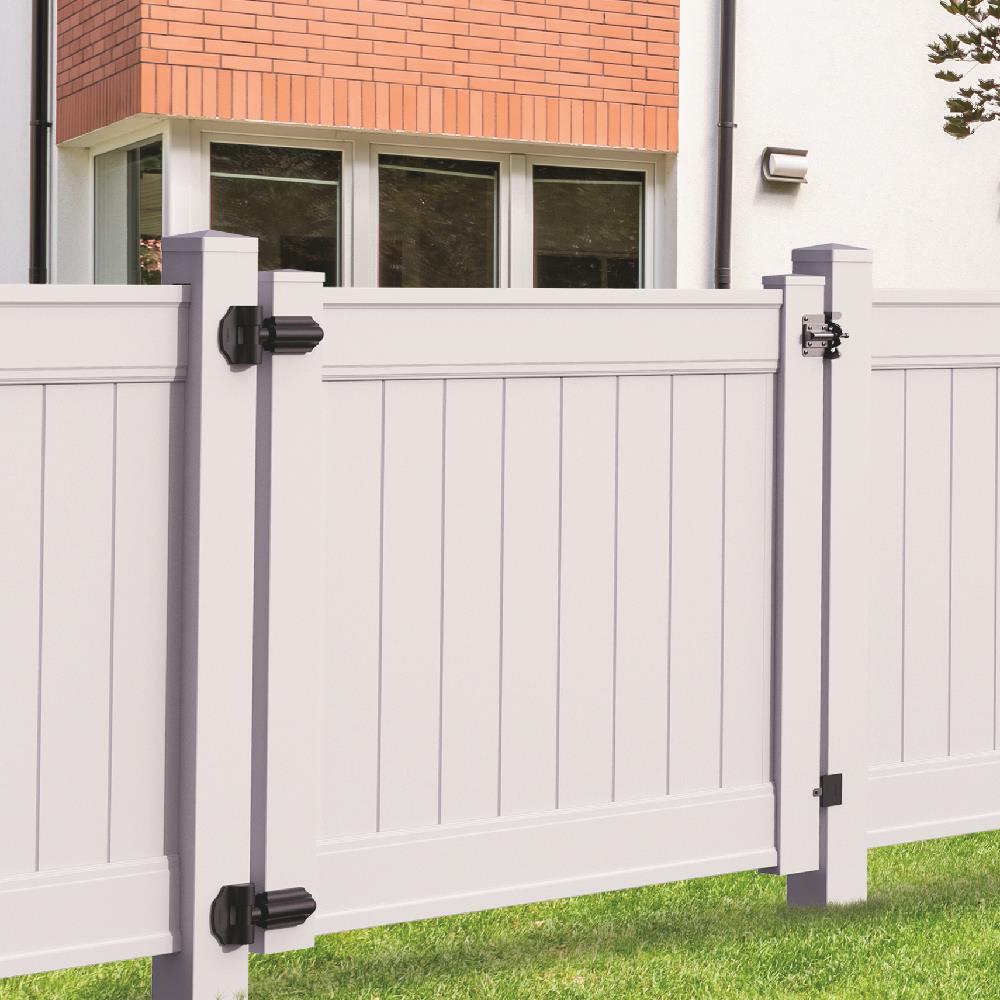 Freedom Emblem 6-ft H x 5-ft W White Vinyl Fence Gate Kit in the Vinyl Fencing department at Lowes.com