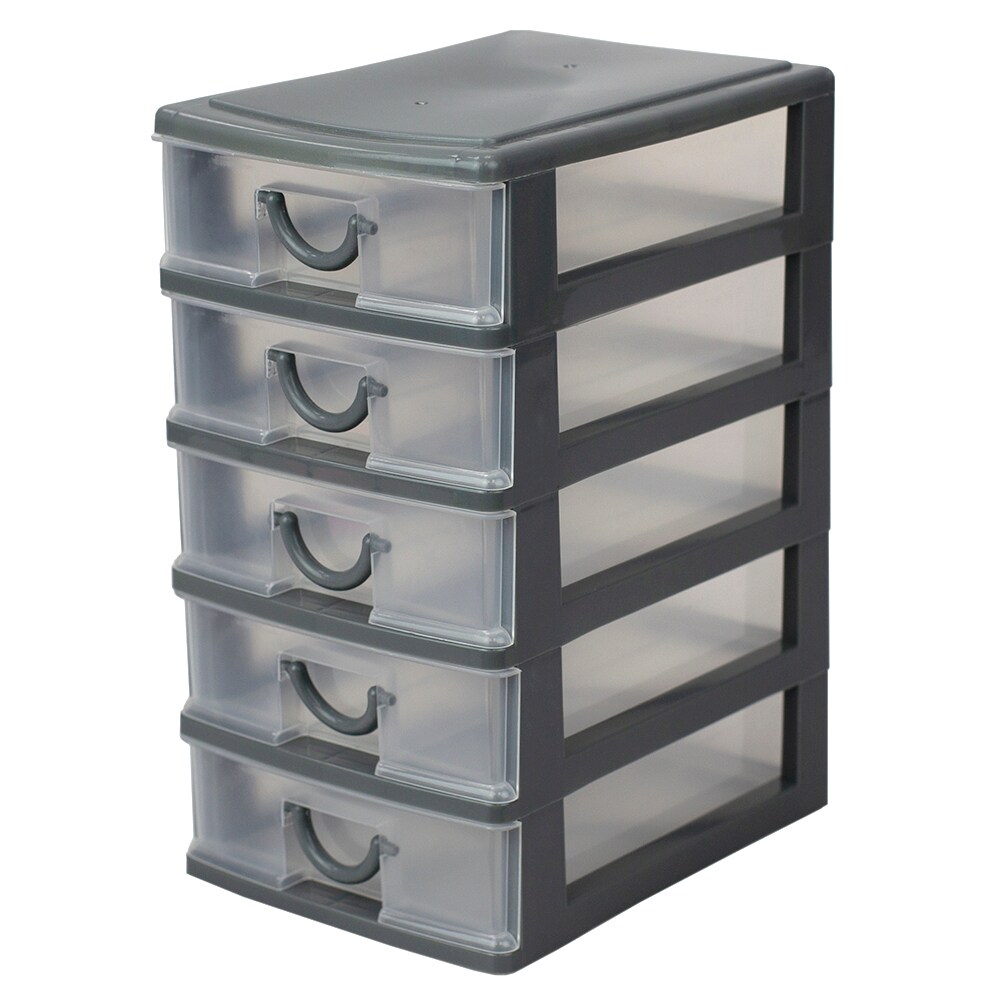 Home Storage 6 Drawer Plastic Wide Tower Storage Unit With Wheel 2 Colours 