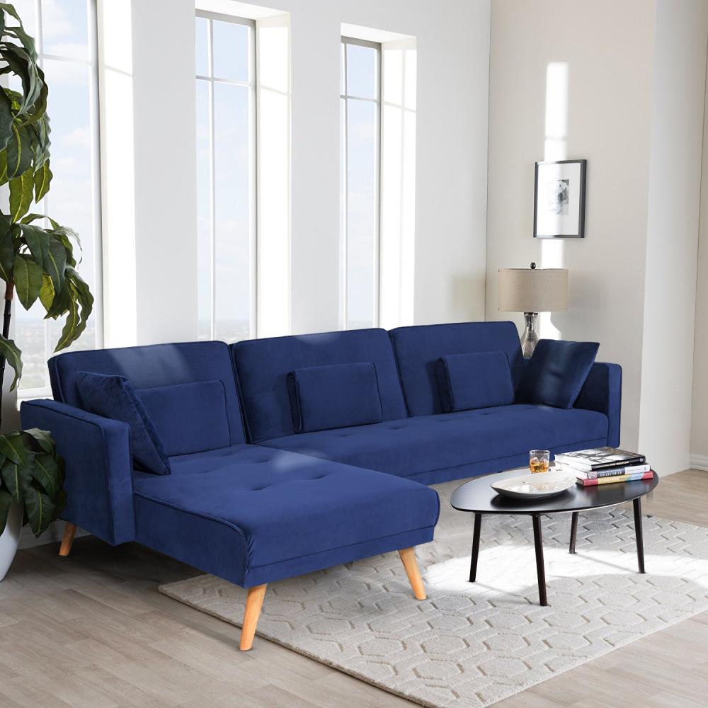 CASAINC A Sky Blue Sofa Bed Sky Blue Contemporary/Modern Full Sofa Bed ...