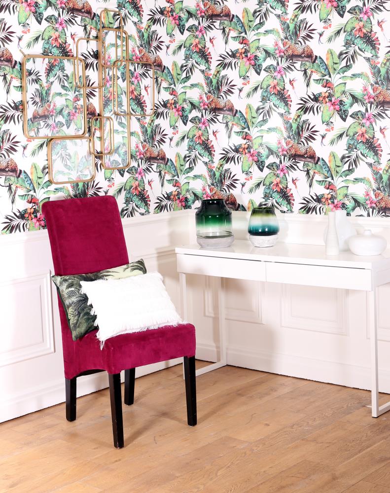 Arthouse Animal Jungle White Multi Wallpaper In The Wallpaper