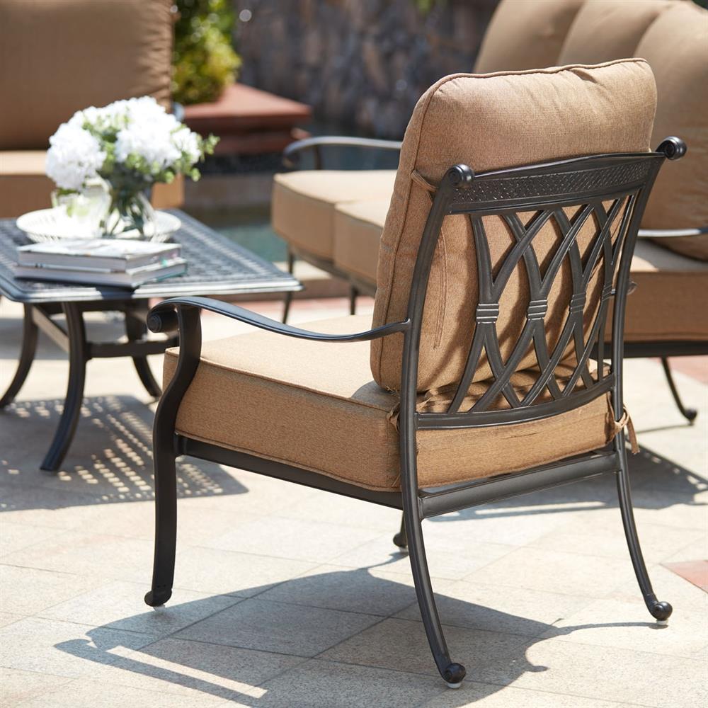 Darlee Capri 4Piece Metal Frame Patio Conversation Set with Cushions