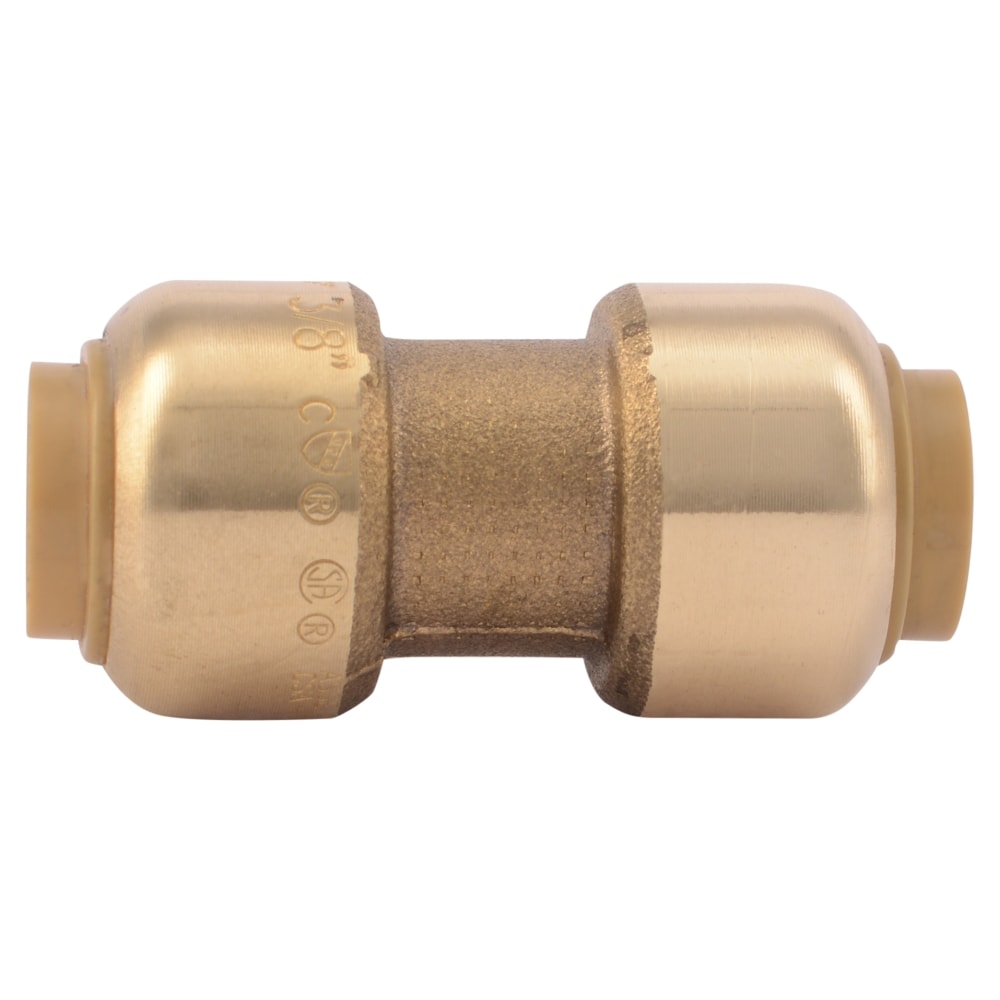 Push-Fit Push to Connect Lead-Free Brass Coupling Fitting 3/8" Sharkbite Style 