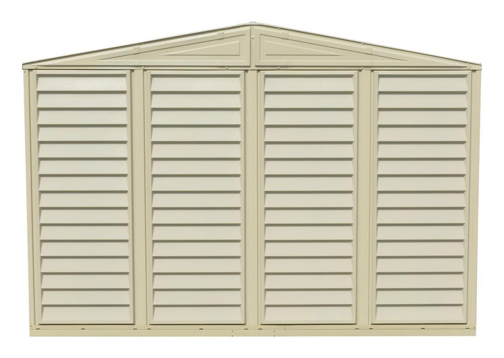 duramax vinyl garage building shed with foundation kit