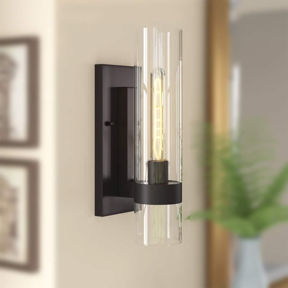 Modern Cube Crystal LED Bathroom Wall Lighting Mirror Front Cabinet Wall Sconces 