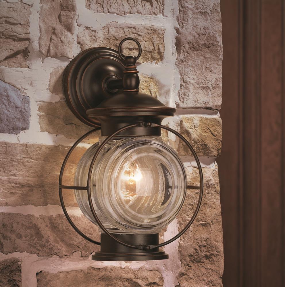 Portfolio Caliburn 13.62-in H Oil-Rubbed Bronze Outdoor Wall Light Lantern NEW! 