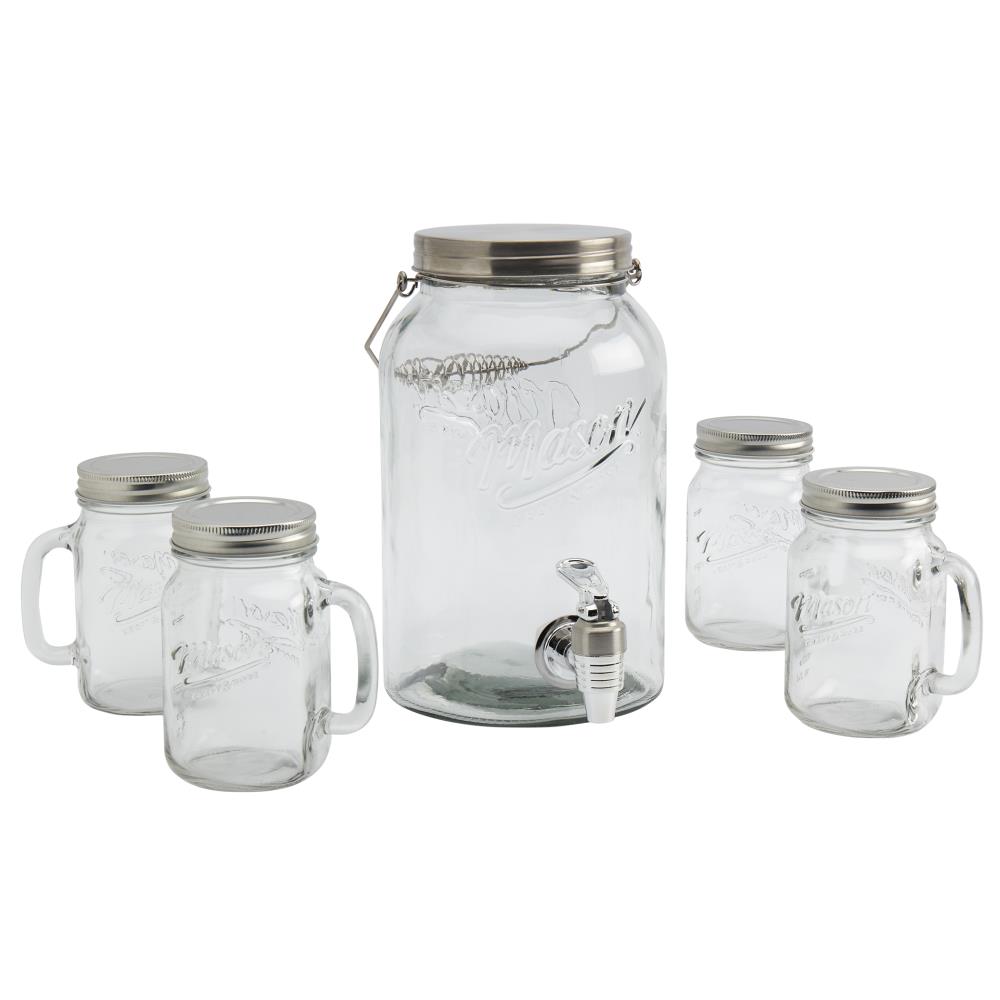 1 Gallon Drink Dispenser with Spigot Durable Glass Leak Proof Beverage Glassware Mason Craft & More Drinkware Collection 