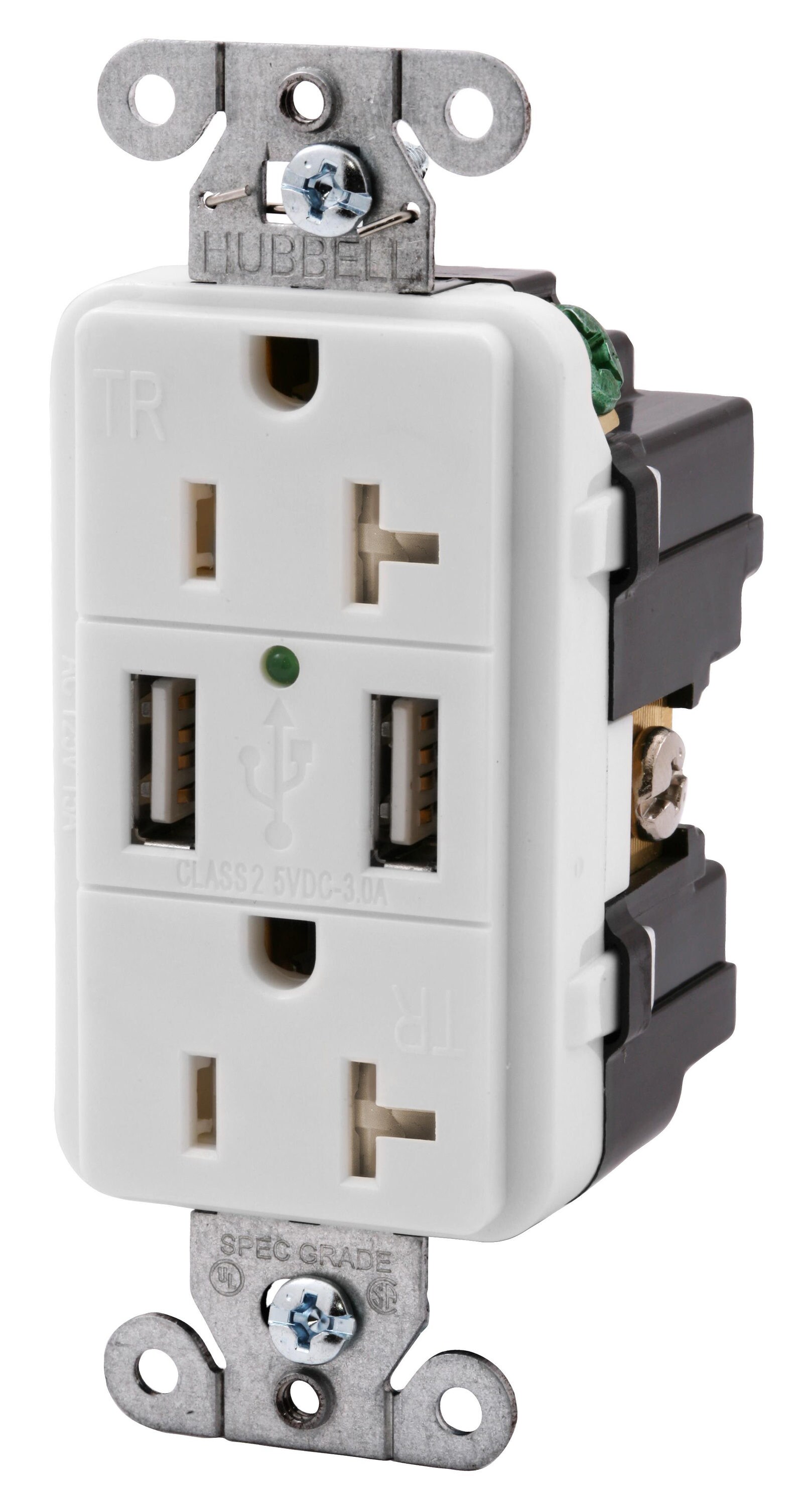 Hubbell 20 Amp USB Receptacle USB20AW 