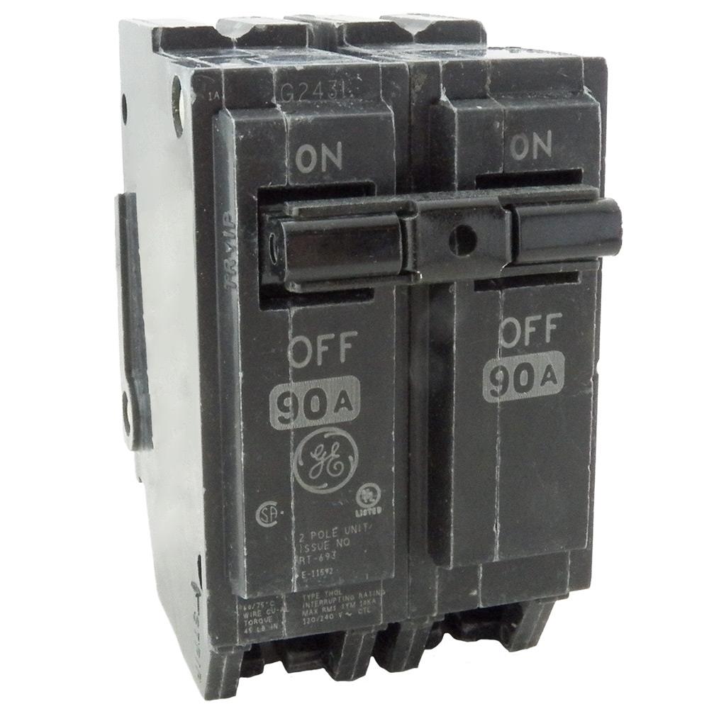 GE THQAL2190 23 Pole 90 Amp 240 VAC Circuit Breaker Plug in for sale online 