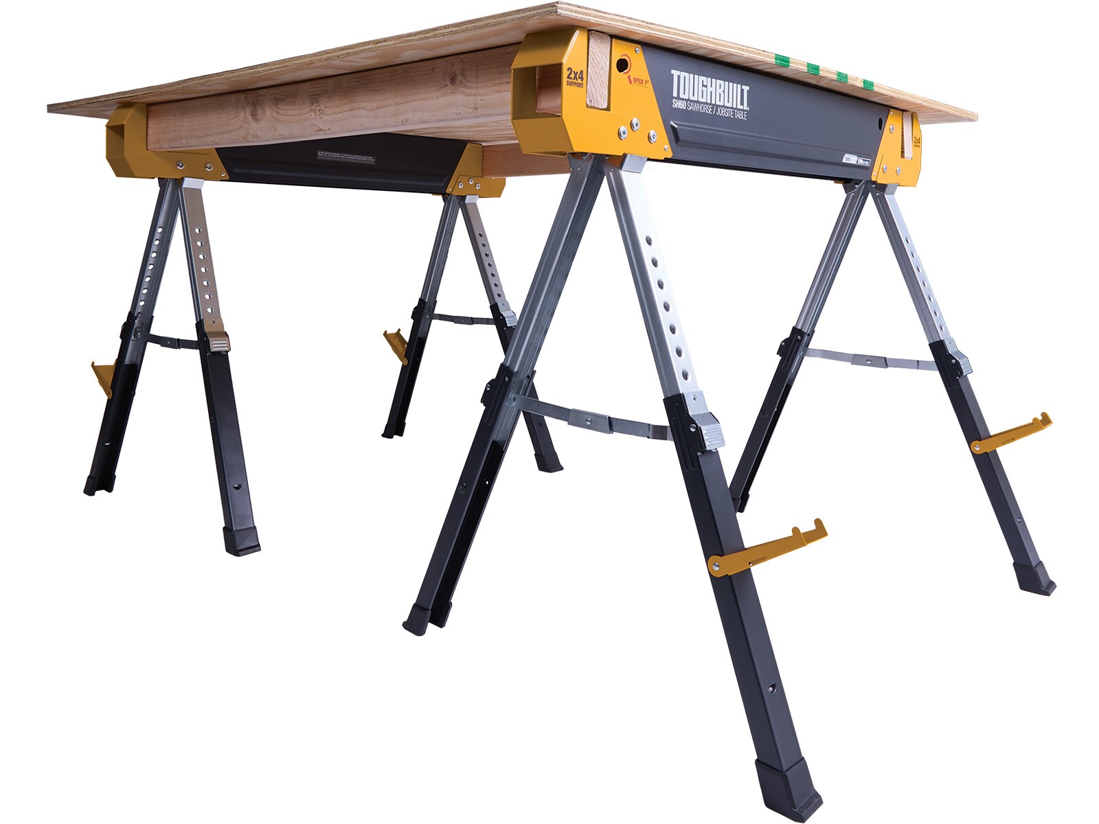 TOUGHBUILT 40.3-in W x 32-in H Adjustable Steel Saw Horse (1300-lb 