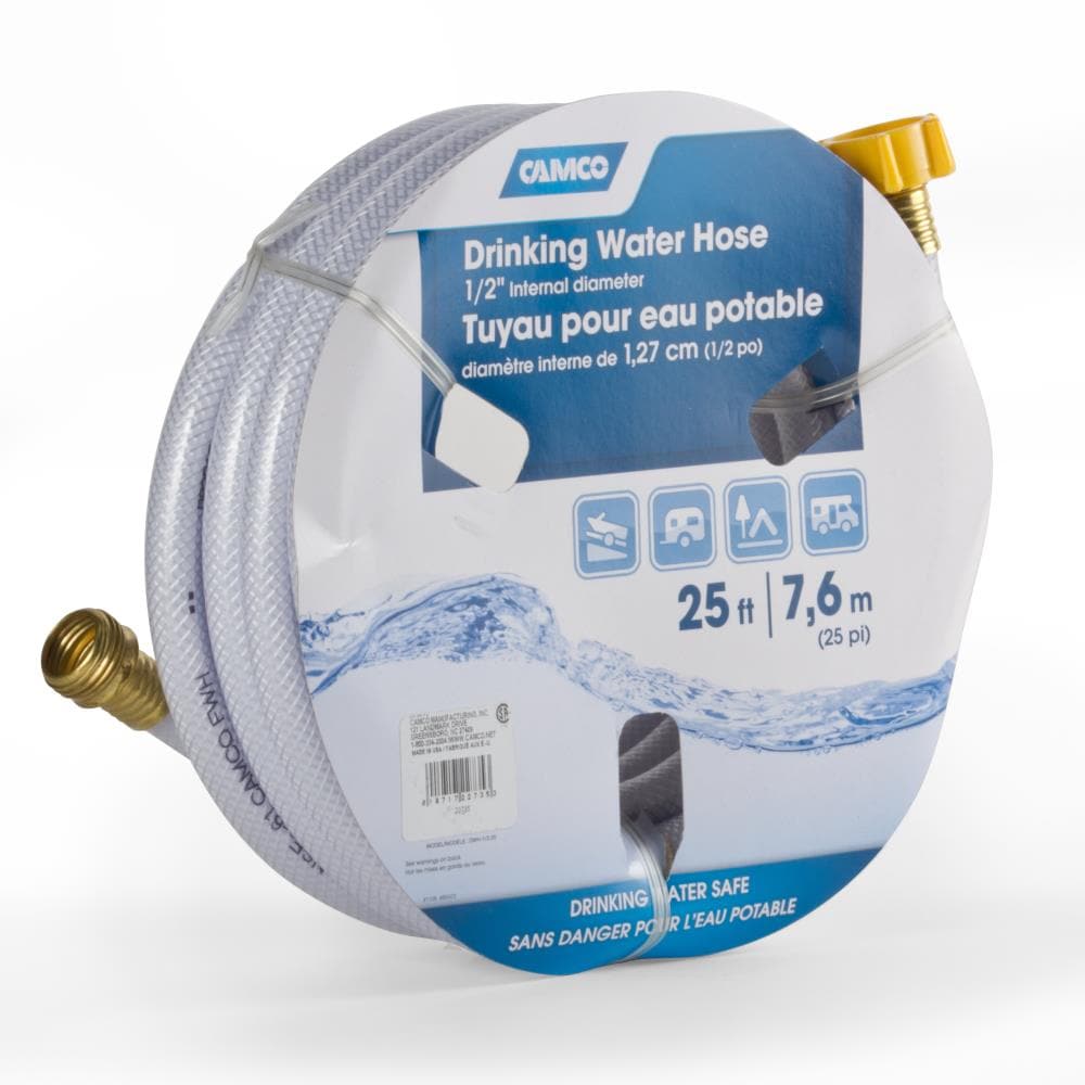 Details about   Fresh Drinking Water Garden Hose For Rv Camper Heavy Duty Safe No Kink Pure 25ft 