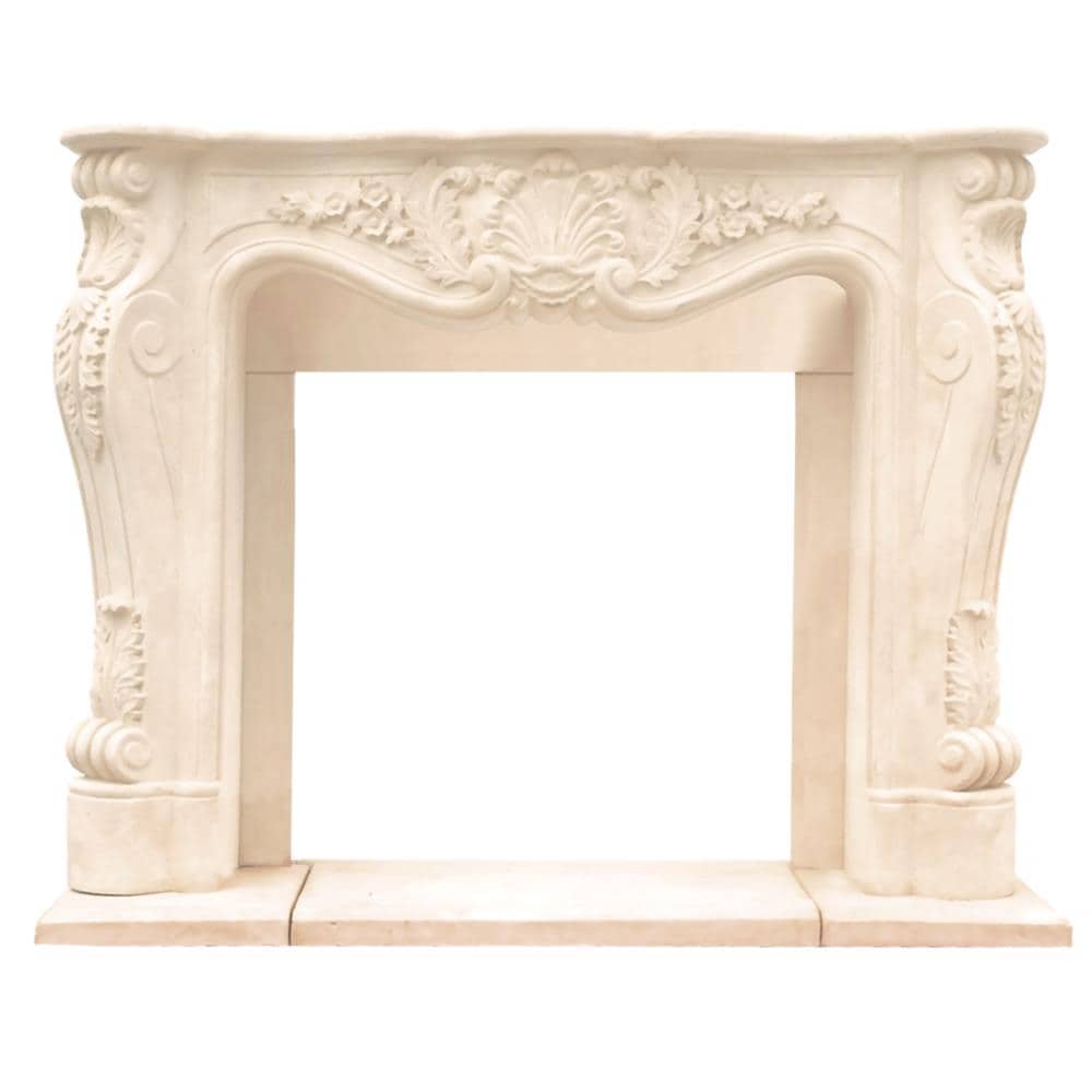 noot solo Afleiding HISTORIC MANTELS LIMITED 62-in W x 50-in H Distressed Ivory/Beige  Traditional Fireplace Surround in the Fireplace Surrounds & Pilasters  department at Lowes.com