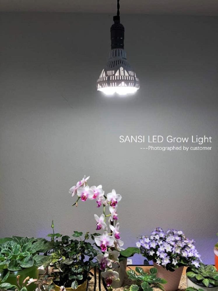 SANSI LED Plant Grow Light Bulbs UV Full Spectrum Daylight Hydroponic Garden 30W 