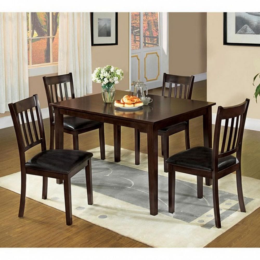espresso dining table set Dining furniture america piece table woodside sets espresso household pc arriane finish cherry contemporary leatherette shipping storage solid dark wood