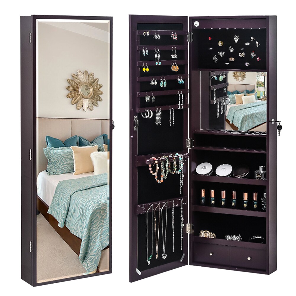 Outopee Jewelry Armoires Brown Wallmount Jewelry Armoire in the