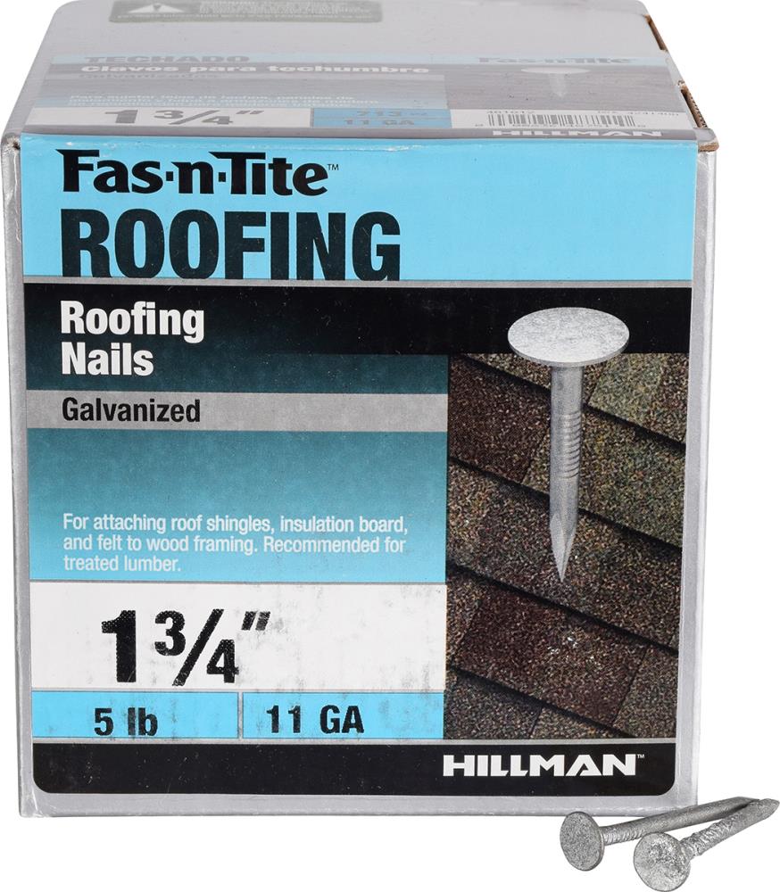 Fas-n-Tite 1-3/4-in Smooth Electro-Galvanized Roofing Nails In The ...