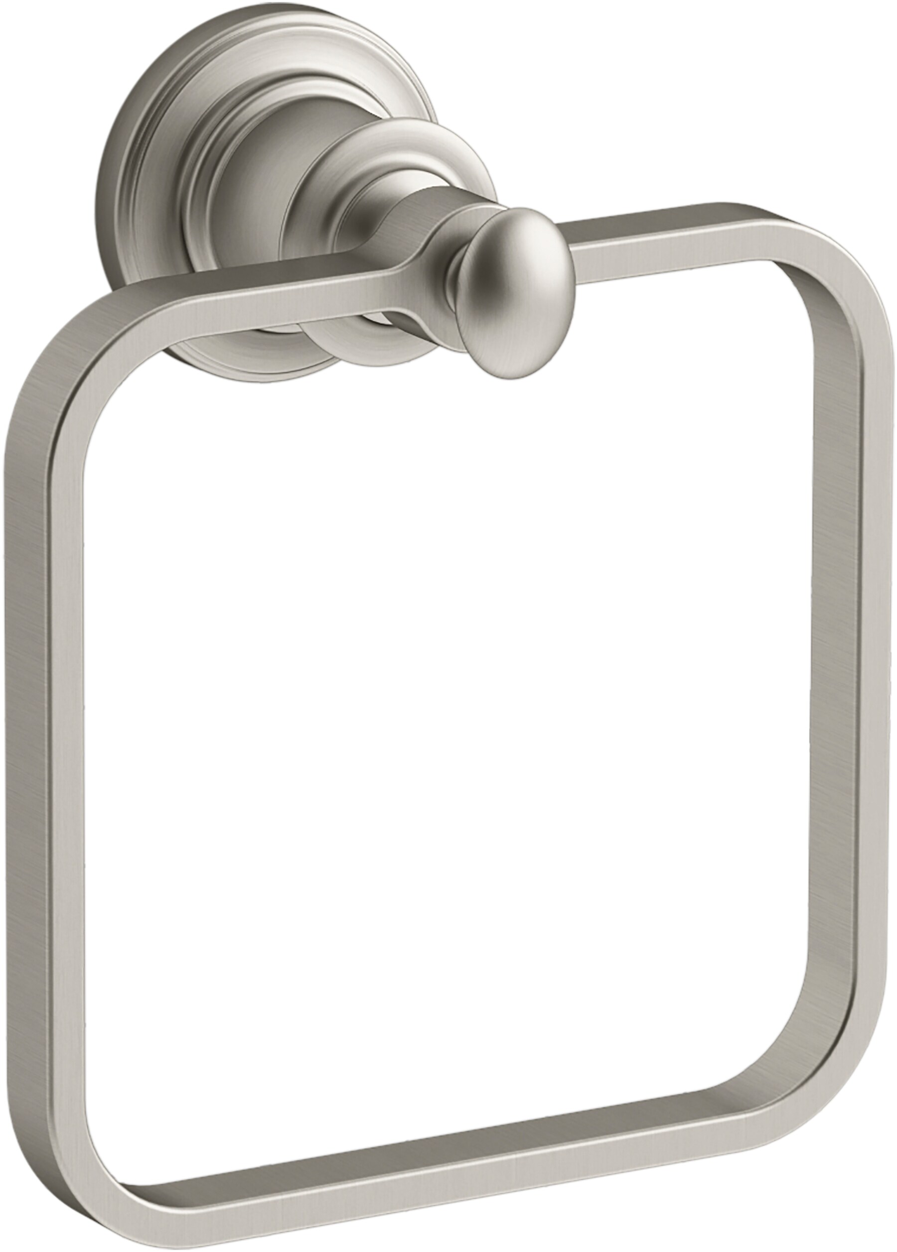 KOHLER Relic Vibrant Brushed Nickel Wall Mount Towel Ring in the Towel Rings  department at Lowes.com