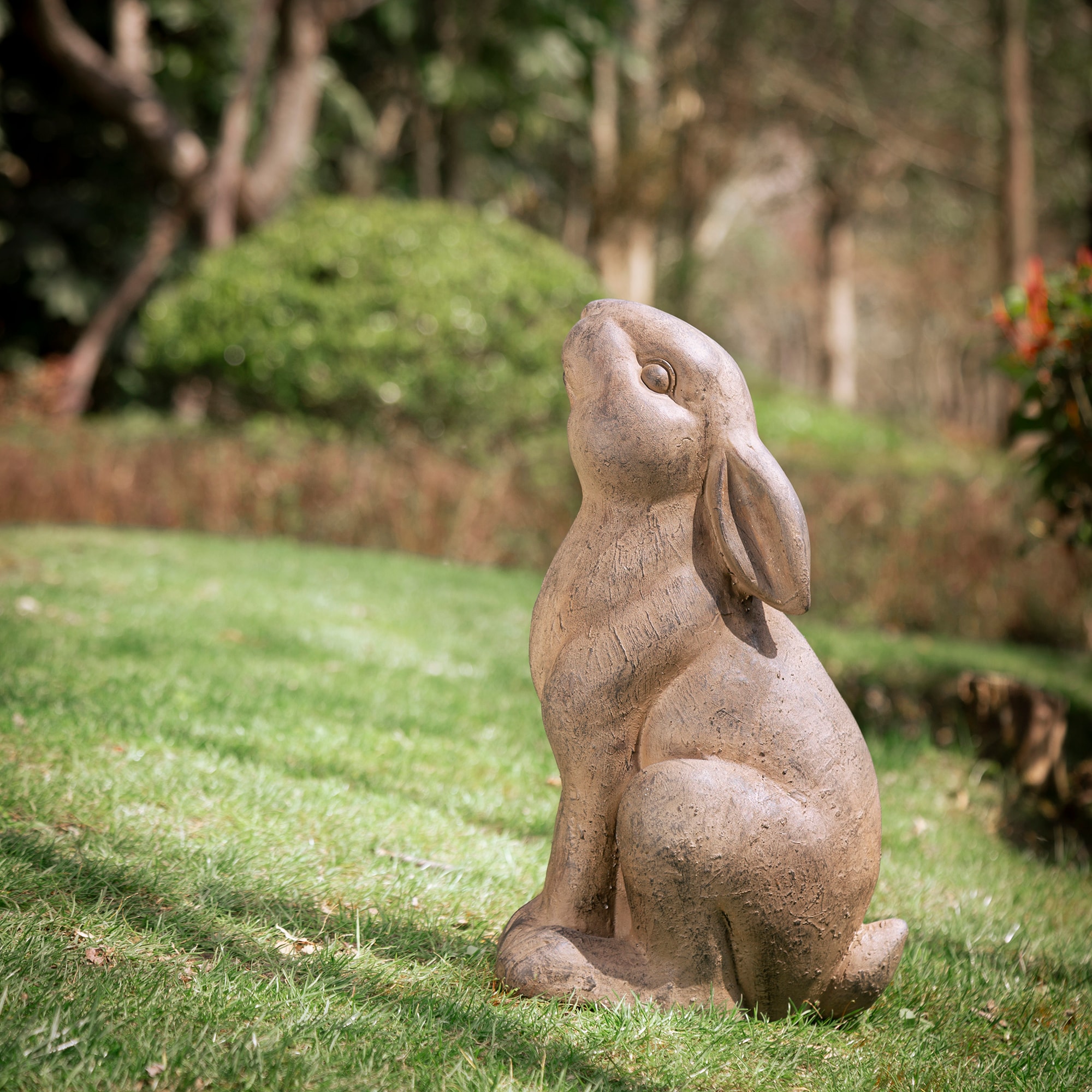 Garden Ornament Sitting Standing Rabbit Statue Figure Indoor Outdoor Decor.H 