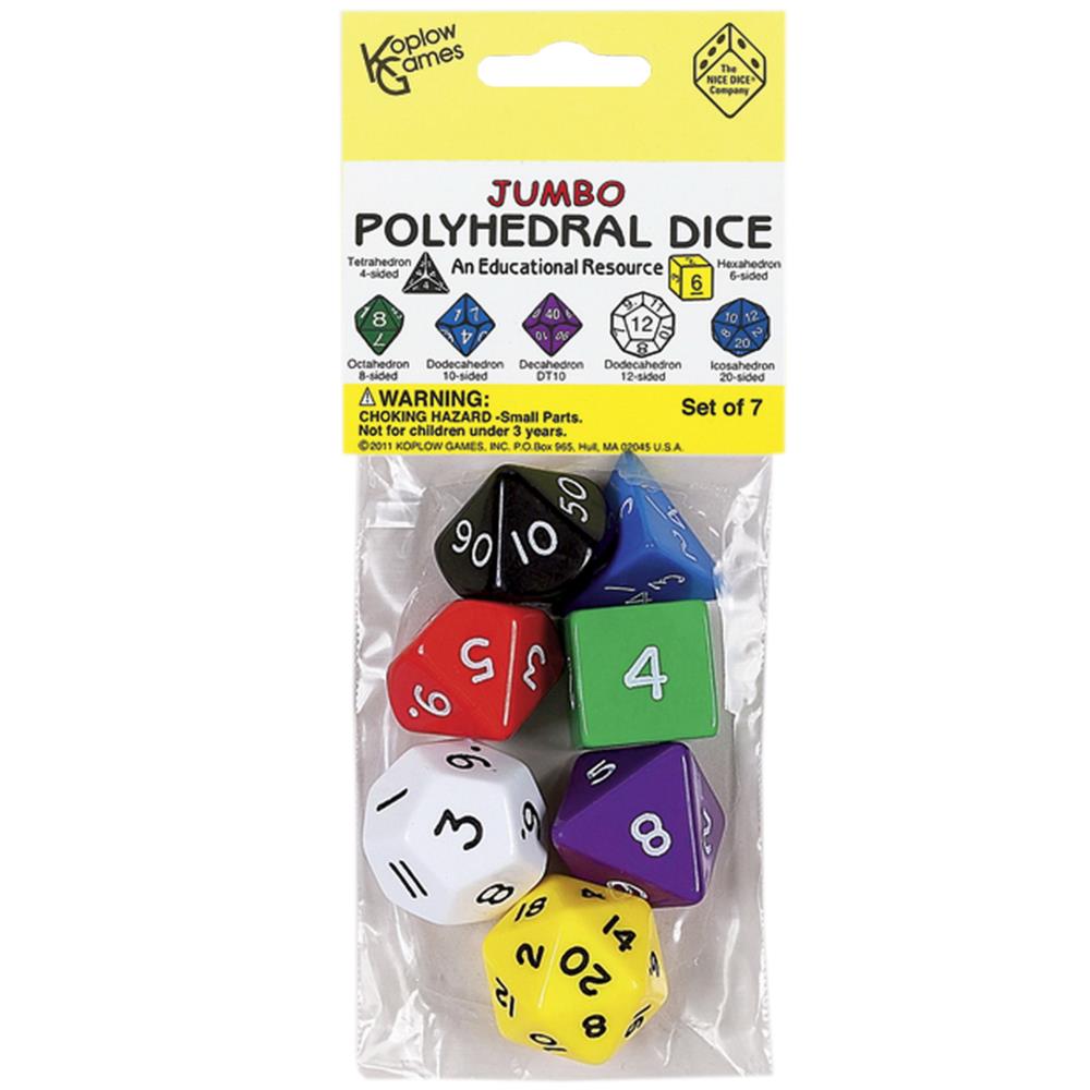 6 Sided Coloured  Dice with Dots in Jar Classroom Resource 20 x Dice 