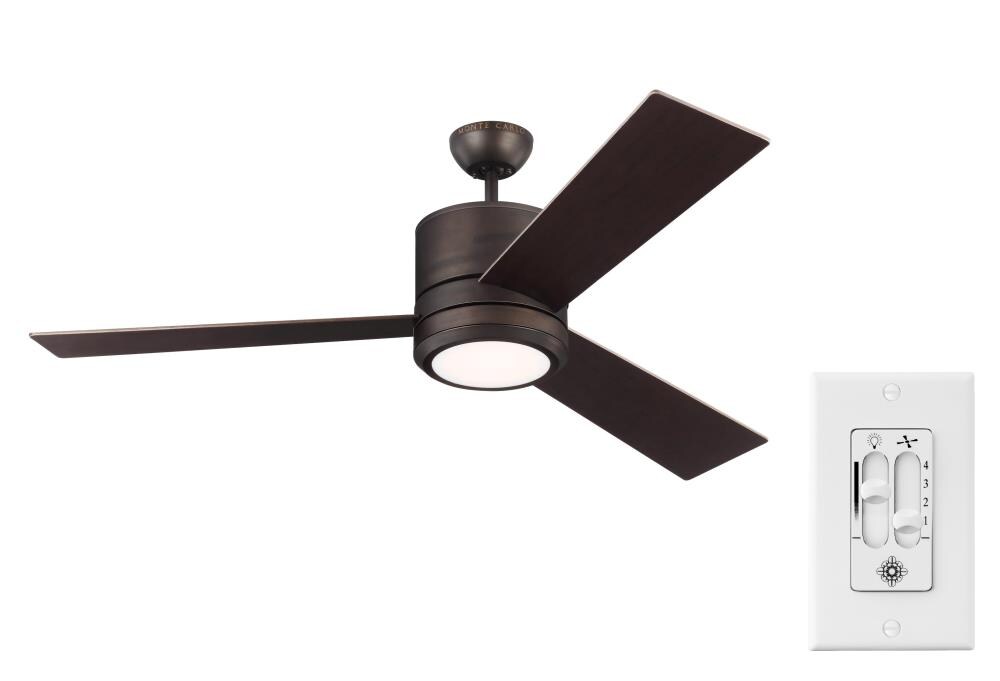 Details about   Monte Carlo 3VNMR56BSD Vision Max 56" Brushed Steel Silver Blades Ceiling Fan 
