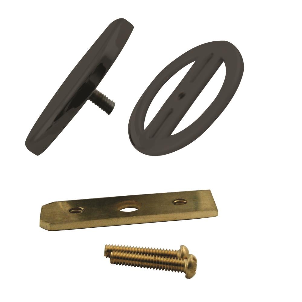 D328-62 Matte Black Westbrass 3-1/8 Single Hole Overflow Face Plate and Screw