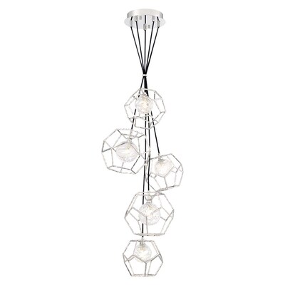 Eurofase Norway 5-Light Chrome Modern/Contemporary Chandelier Eurofase Norway 5-Light Chrome Modern/Contemporary Chandelier