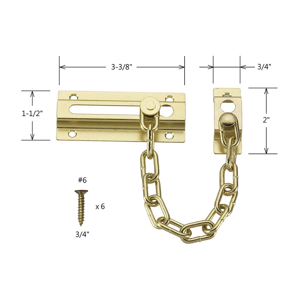3-1/2" Chain Door Guard Details about    Ives by Schlage 481F3 