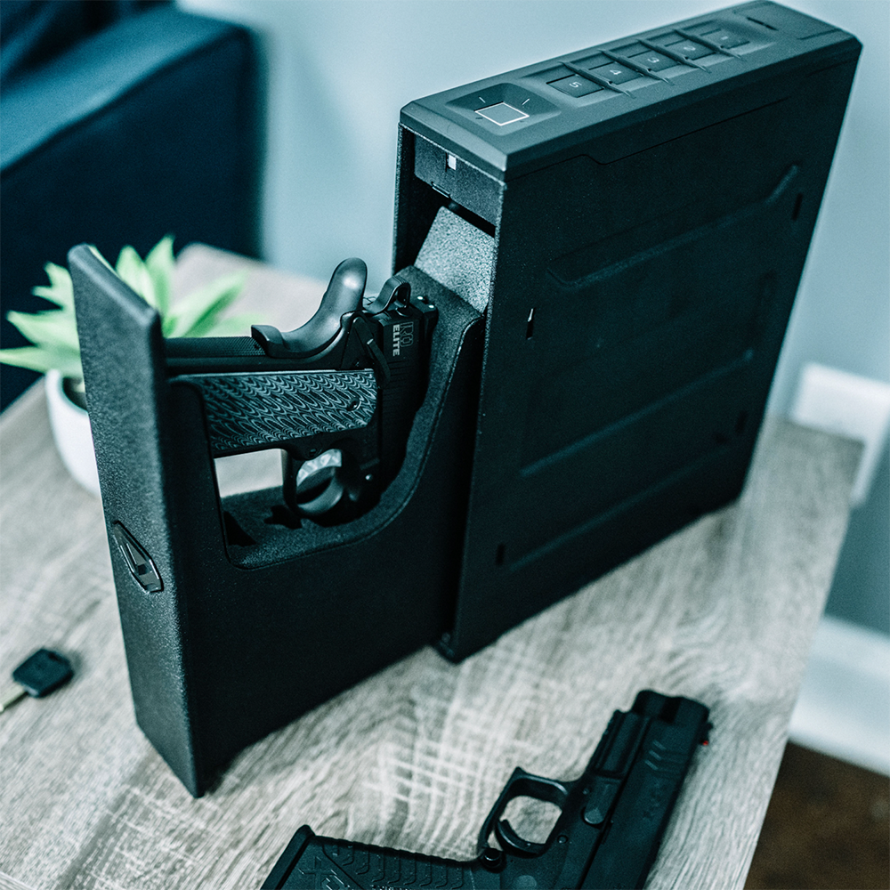 Details about   Biometric Pistol Gun Safe Lock Box Metal Storage Case Fingerprint Quick Access 