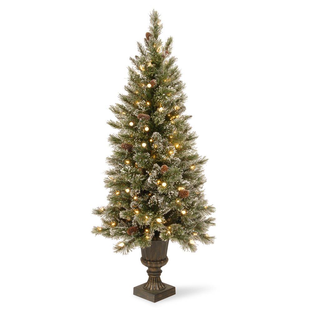 National Tree Company 4-ft Bristle Pine Pre-lit Traditional