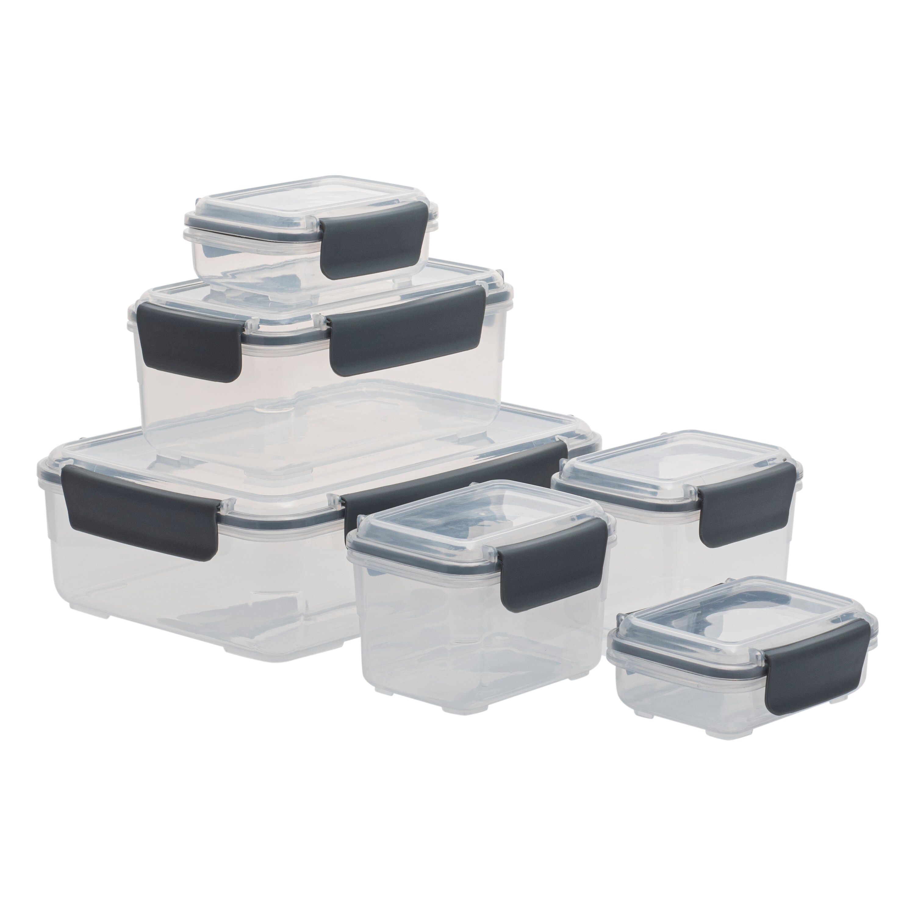 Glass Food Storage Containers Set with Locking Lids Airtight 6 Piece Set 