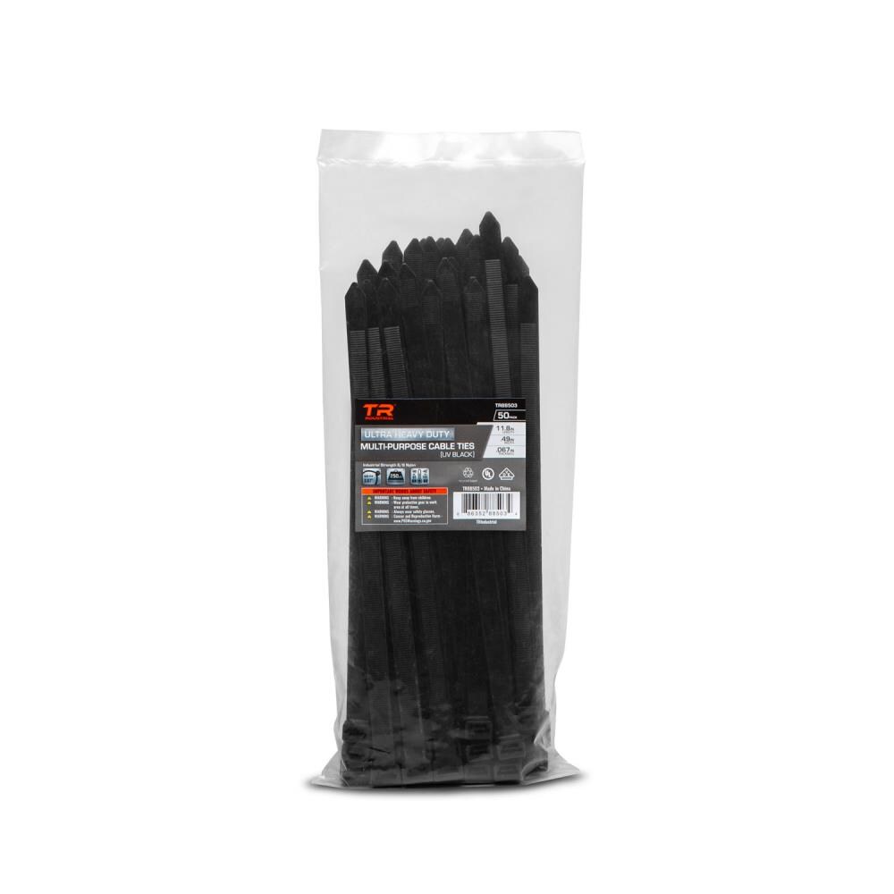 500 Pieces 11" Inch Nylon Cable Zip Ties Black 50 lb Tensile Strength Heavy Duty 