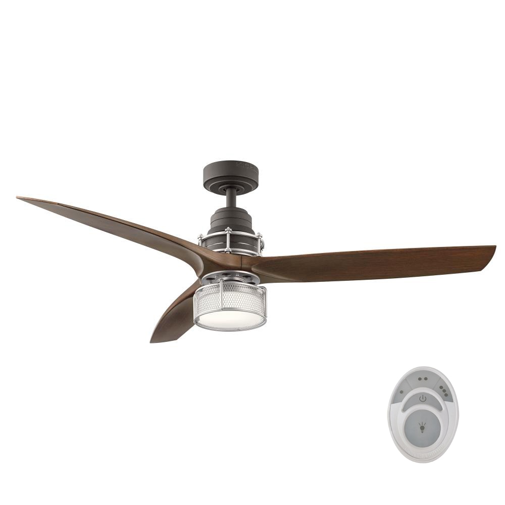 Ceiling Fan Light Kit Remote Control Mediterranean LED Indoor Quiet Bronze 56 in 