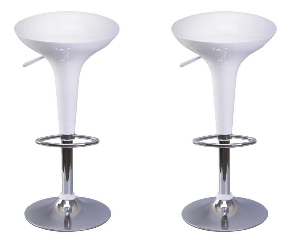 white metal swivel bar stools