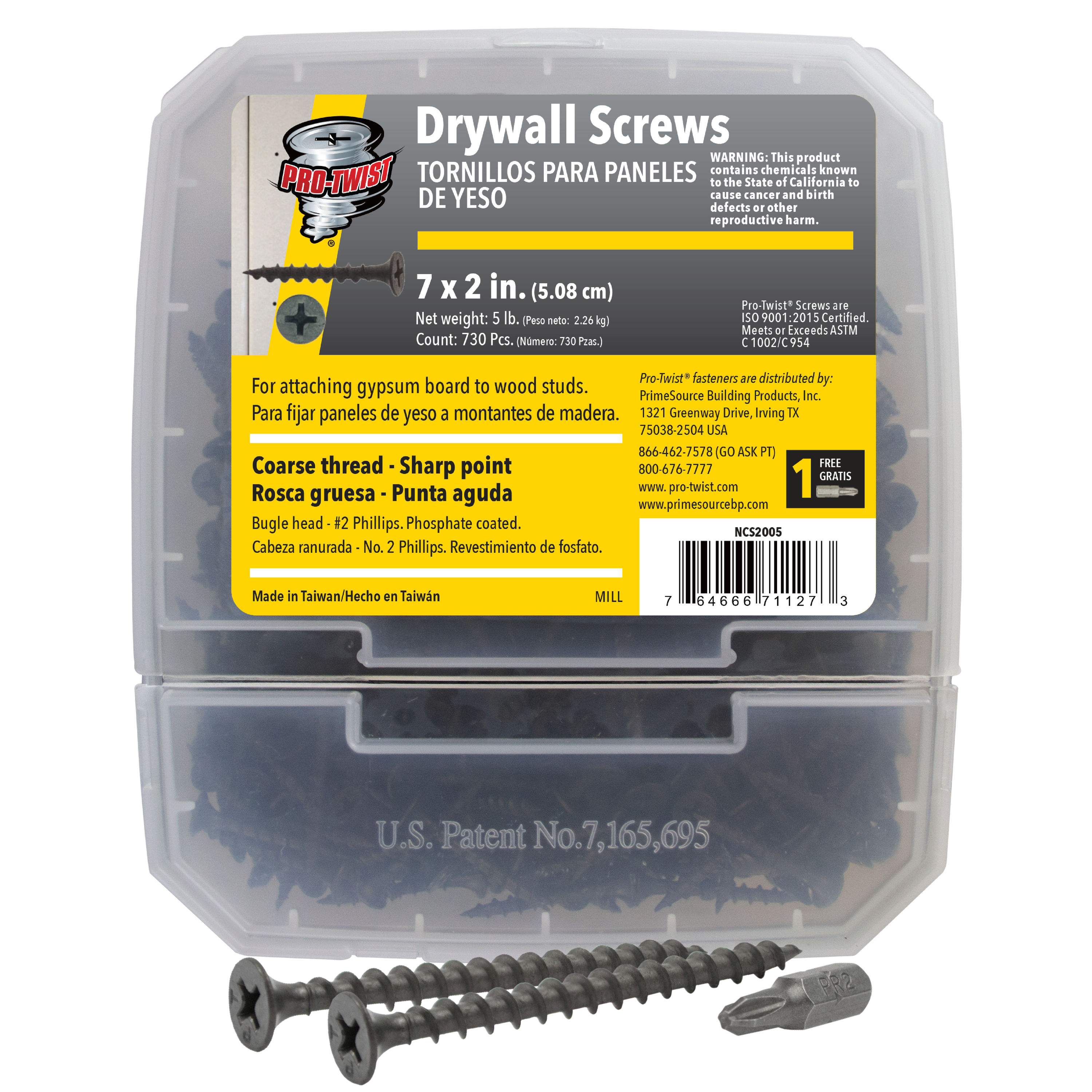 6X1-1/2 Drywall Screws Bugle Phillips Drive Coarse Thread Steel 5000pcs 