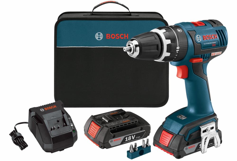 Bosch 1/2-in 18-volt Variable Speed Cordless Hammer Drill HDS182-02 for sale online 
