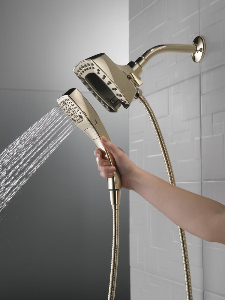 Delta Universal Showering Components Polished Nickel 5 Spray Dual Shower Head 175 Gpm 66 Lpm
