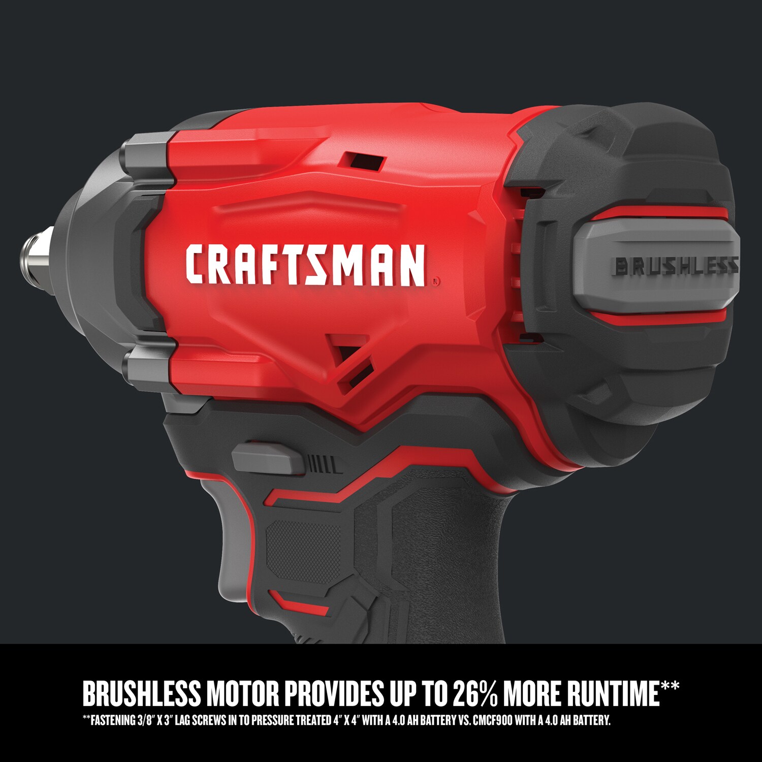 CRAFTSMAN V20 20-volt Max Variable Speed Brushless 1/2-in Drive Cordless Impact Wrench (Tool Only)