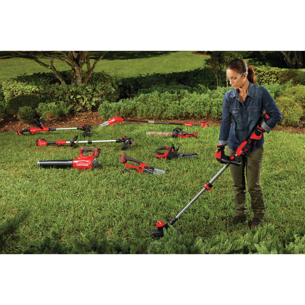 CRAFTSMAN WEEDWACKER V20 20-Volt Max 13-in Straight Cordless String ...