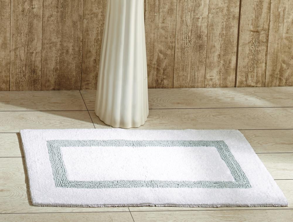 Bath Rug Set 2-Pc Reversible Bathroom Mat Shower Carpet Cotton Plush Absorbent 