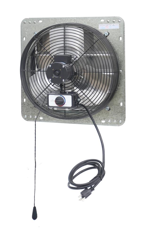 Window Fan Single Speed Gable Mount Attic Ventilator Fan W/ Thermostat 14 in 