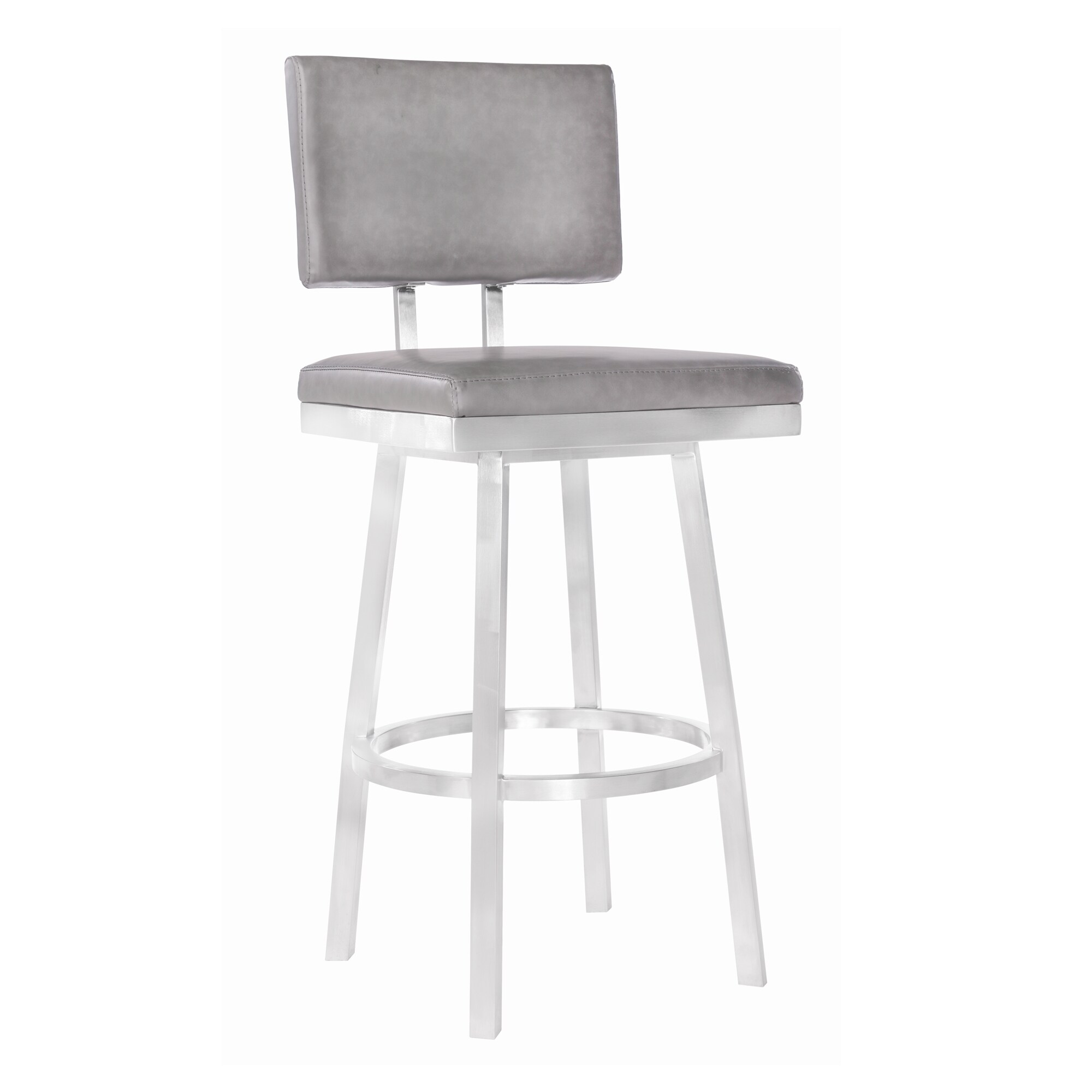 faux leather grey bar stools