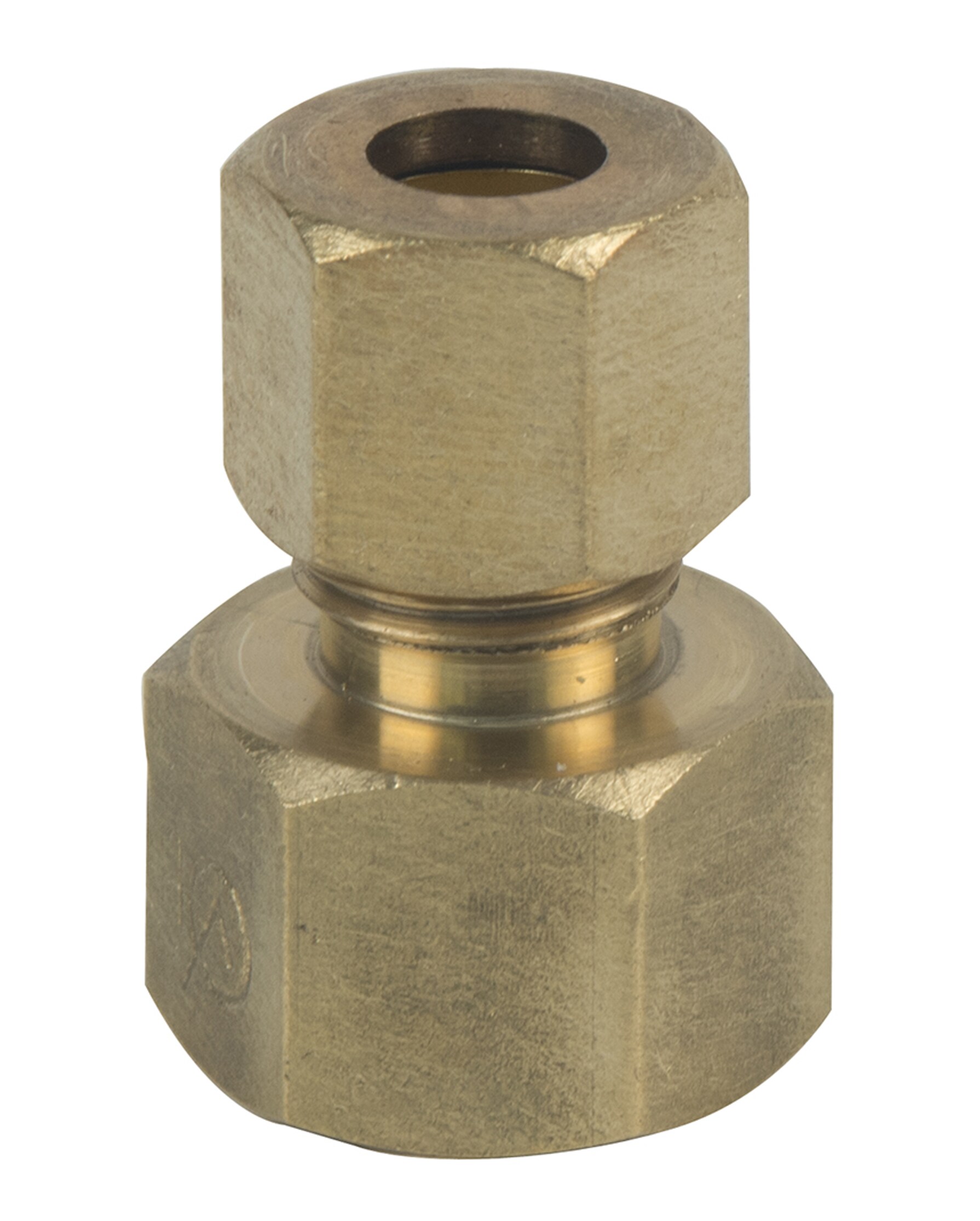 10MM OD X 3/8" OD REDUCING COUPLING 9-00748 WADE BRASS COMPRESSION FITTINGS 