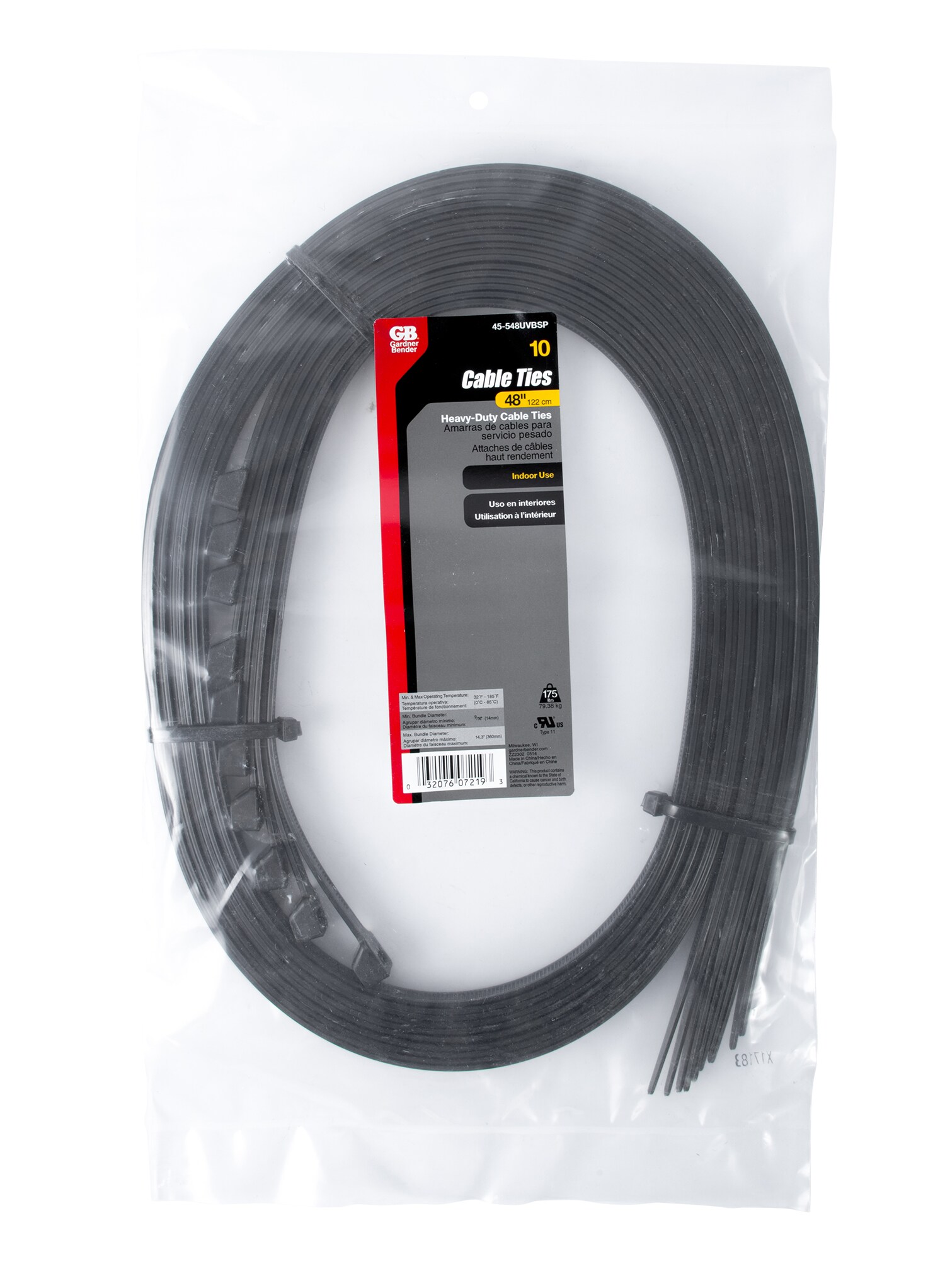 10 USA Made TOUGH TIES 24" inch 175lb Nylon Tie Wraps Wire Cable Zip Ties Black 