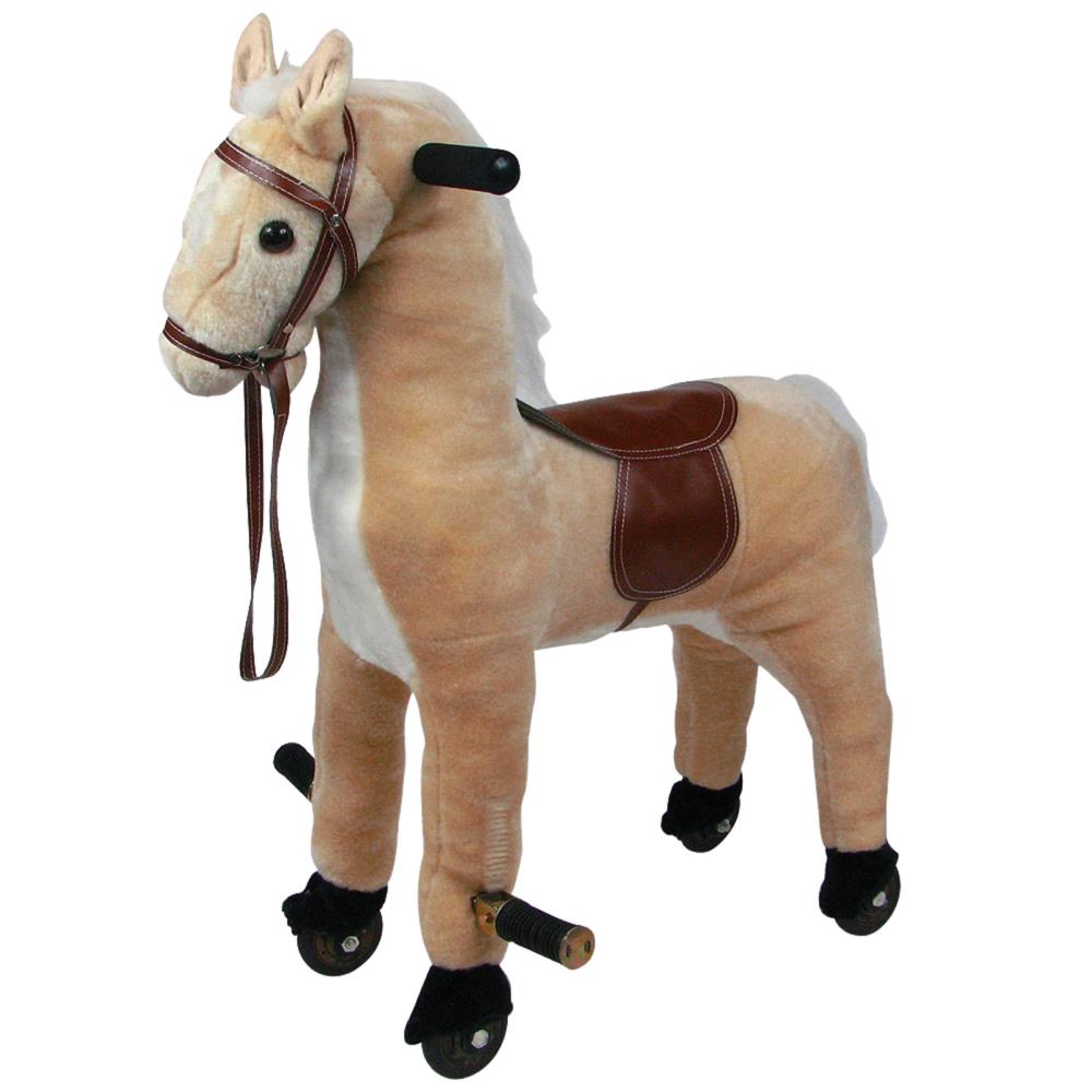 Toy Time Toy Time Plush Walking Horse- Ride-On for Kids Riding Toys in the  Kids Play Toys department at 