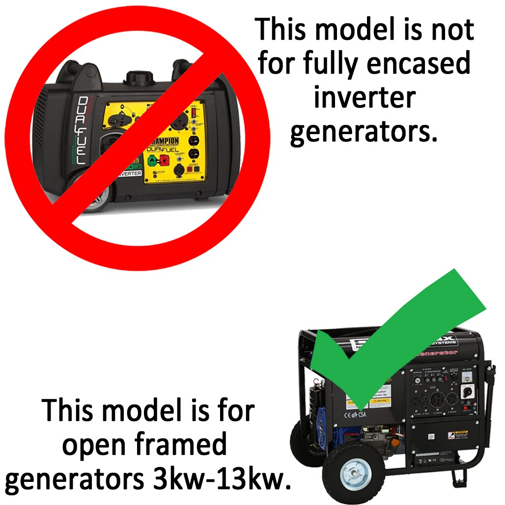 GenTent Generator Running Cover - Universal Kit (Extreme, Black) - for Open Frame Portable Generators