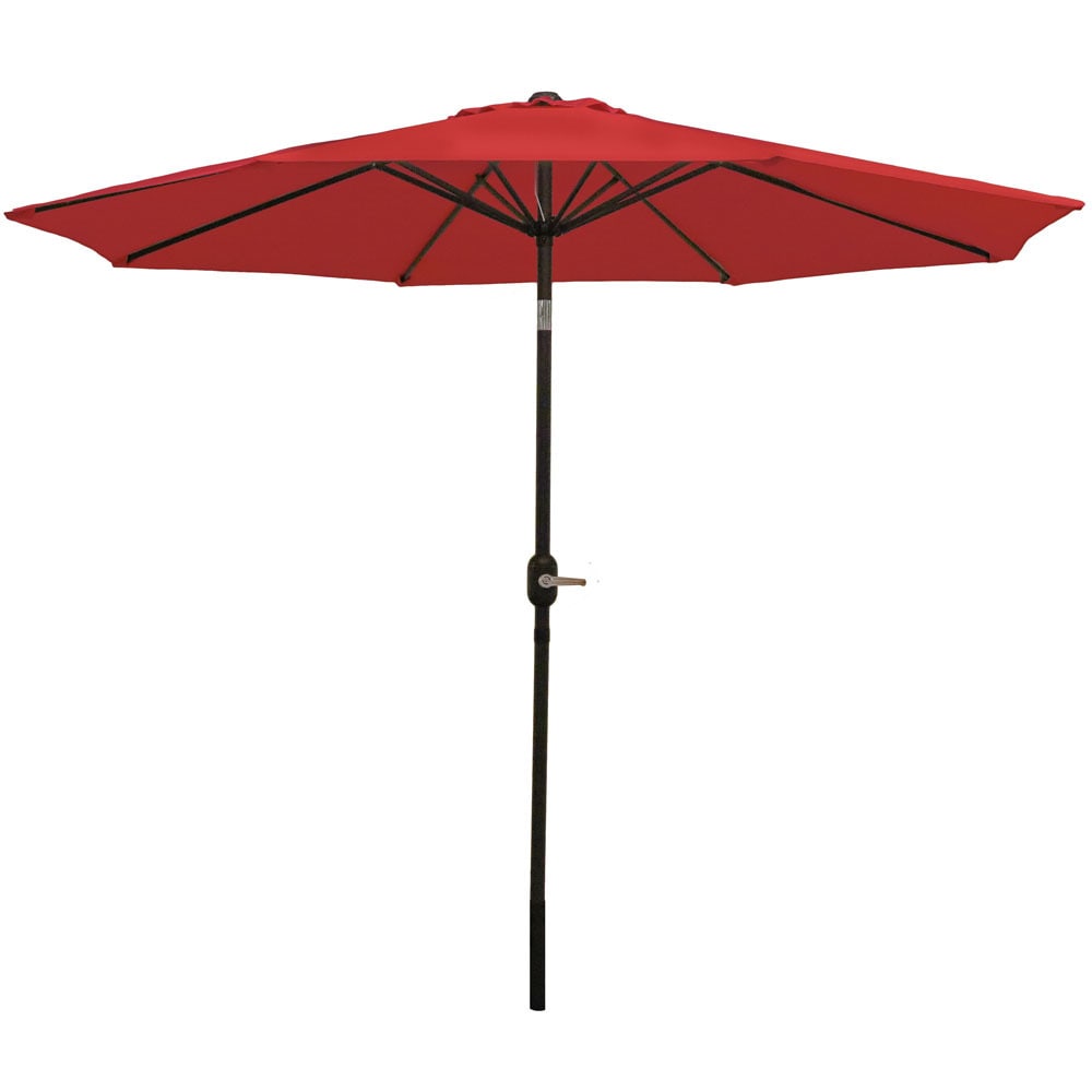 8 ft Patio Umbrella Market  w/ Crank Tilt Aluminum Outdoor RED PICKUP ONLY 