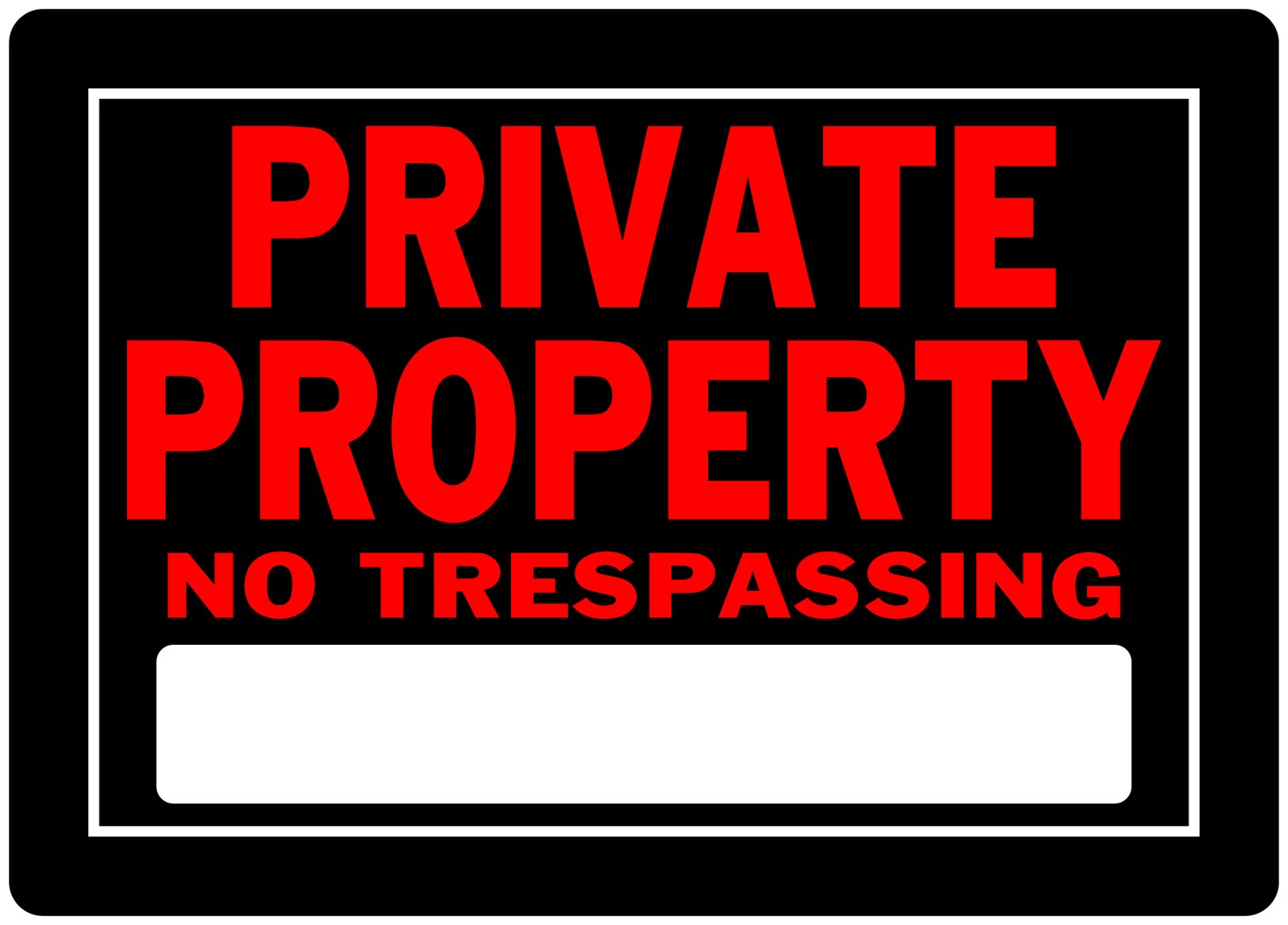 Hillman Posted Private Property Tyvek Roll 25 Signs ~ NEW Details about    2 