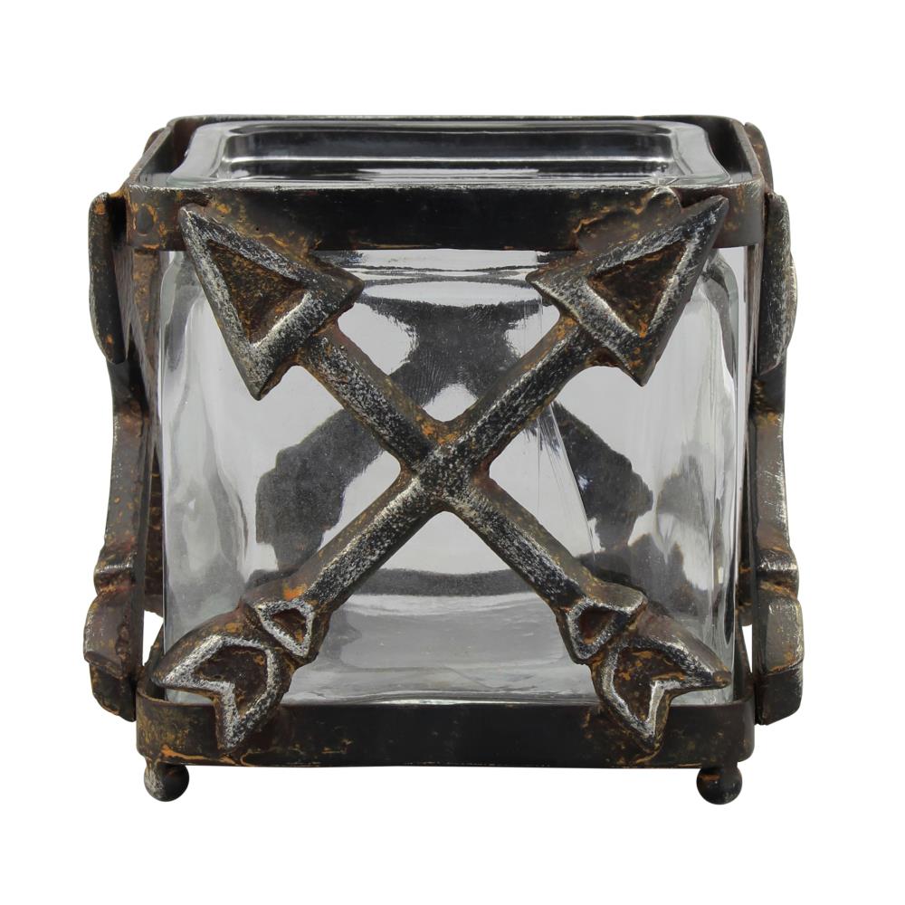 Stonebriar Copper Decorative Diamond Textured Metal Multi-use Container Large for sale online 